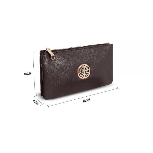 Gessy Cross Body Bag In Dark Coffee