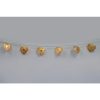 Gold Led Heart Garland 175Cm 8 Lights