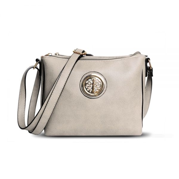 Gessy Cross Body Bag In Light Grey