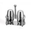 Stainless Steel Salt & Pepper Set With Stand