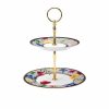 Teas & Cs Contessa 2 Tier Cake Stand White H:23cm