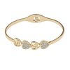 Heart Multi Rose Gold Hinge Bangle