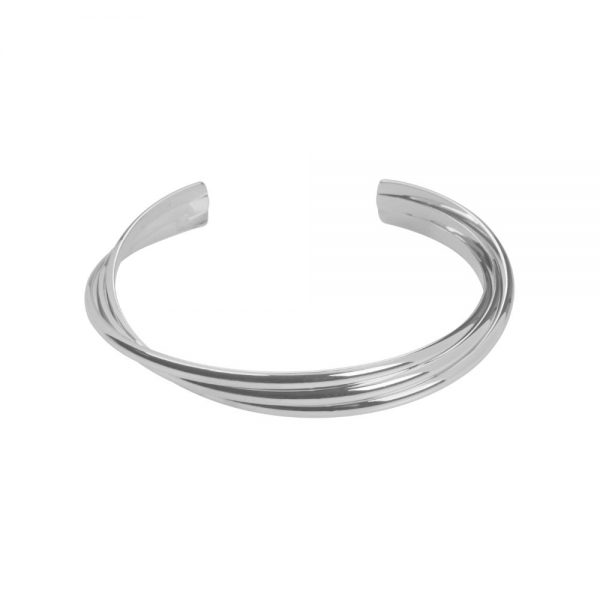 Interwoven Rhodium Cuff