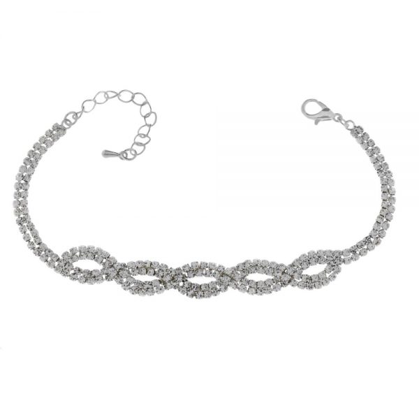Twisted Diamante Chain Bracelet