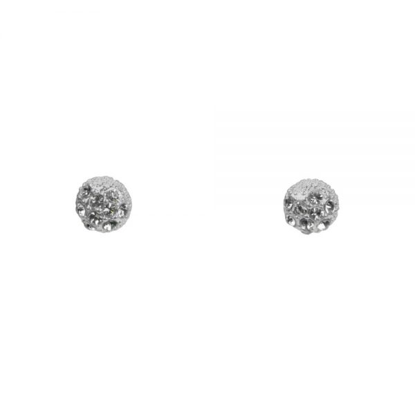 Stud Ball Studs with Crystals