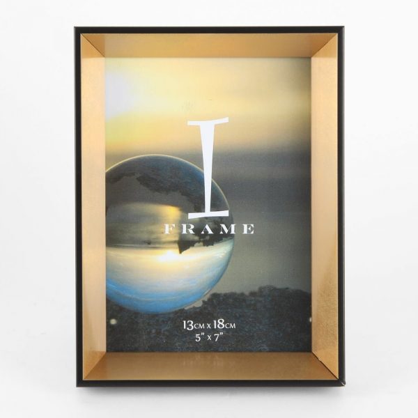 iFrame Black & Gold Photo Frame 5x7