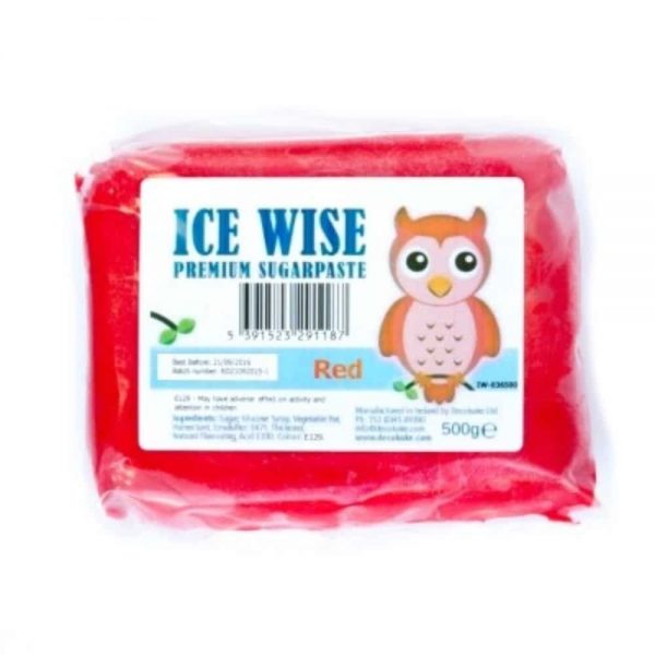 Ice Wise Red Premium Sugarpaste Icing 500G