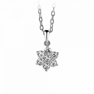 Newbridge Silverware Floral Cup Pendant Clear