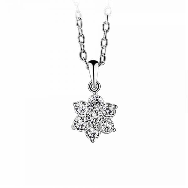 Newbridge Silverware Floral Cup Pendant Clear