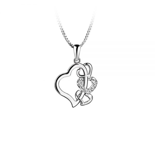 Multi Heart Pendant Clear