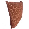 Orange with White Geometrics Cushion Cover 56x56cm