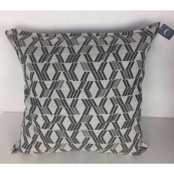 Grey Diagonal Pattern Cushion Cover 56x56cm