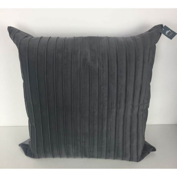 Grey Ribbed Cushion Cover 56x56cm