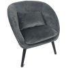 Velvet Plush Fleur Chair Grey