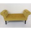 Giselle End Seat Buttoned Mustard Velvet