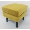 Ines Square Footstool Mustard Velvet