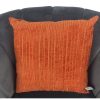 Orange Linear Chenille Cushion Cover 44x44cm