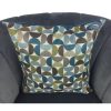 Teal Grey Green Retro Cushion Cover 44x44cm