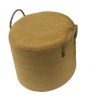 Wooden Round Stools Mustard Small