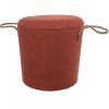 Wooden Round Stools Terracotta Large