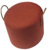 Wooden Round Stools Terracotta Small