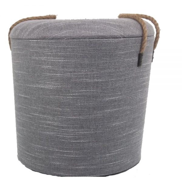 Wooden Round Stools Grey Large