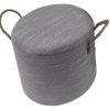 Wooden Round Stools Grey Small