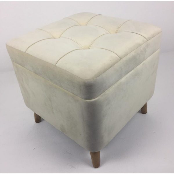 Storage Stool Cream Small