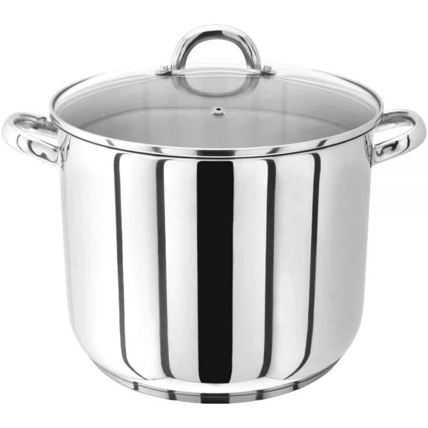 Judge Glass Lid Stainless Steel 28cm Stockpot 13L