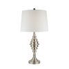 Table Lamp with Silver Base and White Shade H70cm