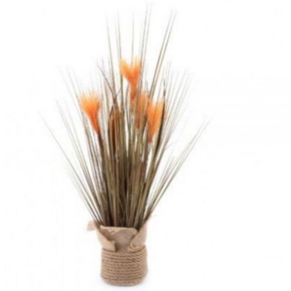 Jute Wrapped Grass Decoration H65cm