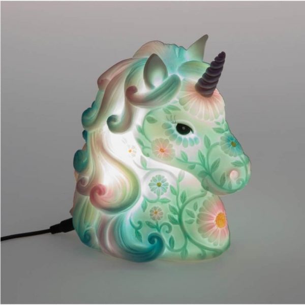 Green Pink LED Unicorn Head Lamp