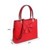 LYDC Bow Detail Tote Handbag In Red