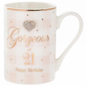 Mad Dots Gorgeous at 21 Happy Birthday Mug