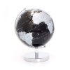 Globe Silver and Black on Base Small 15x19cm