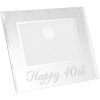 Silver Glitter Happy 40th Frame 4x6in
