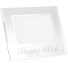 Silver Glitter Happy 60th Frame 4x6in