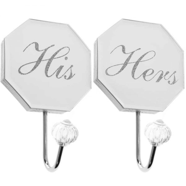 Mirror His and Hers Wall Hook Set
