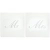 Silver Mr and Mrs Coasters