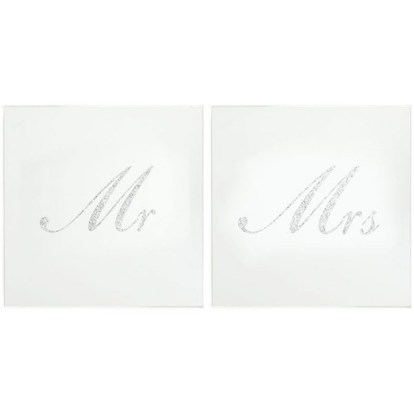 Silver Mr and Mrs Coasters