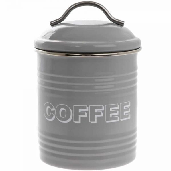 Home Sweet Home Grey Coffee Canister