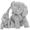 Silver Art Elephant & Calf 23x21x21cm