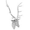 Large Silver Stag Head Wall Mounted H70cm