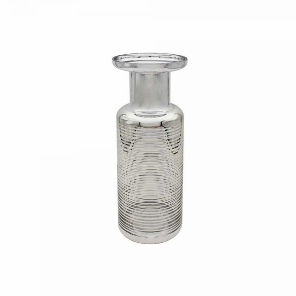 Vincenza Glass Vase Silver 32x12cm