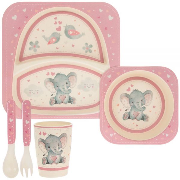 Bird and Ellie Bamboo Set Pink