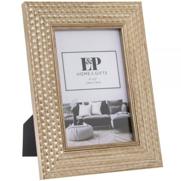 Gold Hexagon Photo Frame 4X6