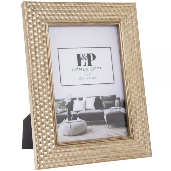 Gold Hexagon Photo Frame 5X7