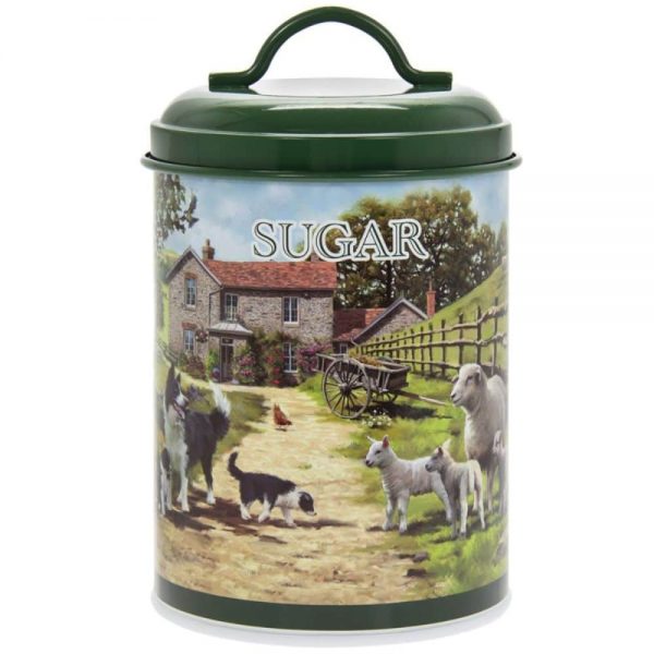 Collie and Sheep Sugar Canister