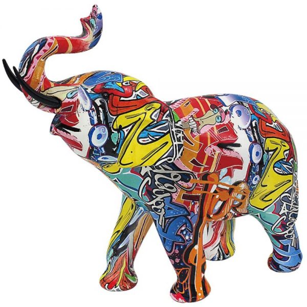 Graffiti Elephant Large 32x13x21cm