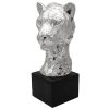 Silver Art Cheetah Bust